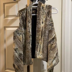 Faux fur Vest - Blu Life (planet blu boutique)